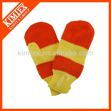 custom stripe cheap knitted mittens